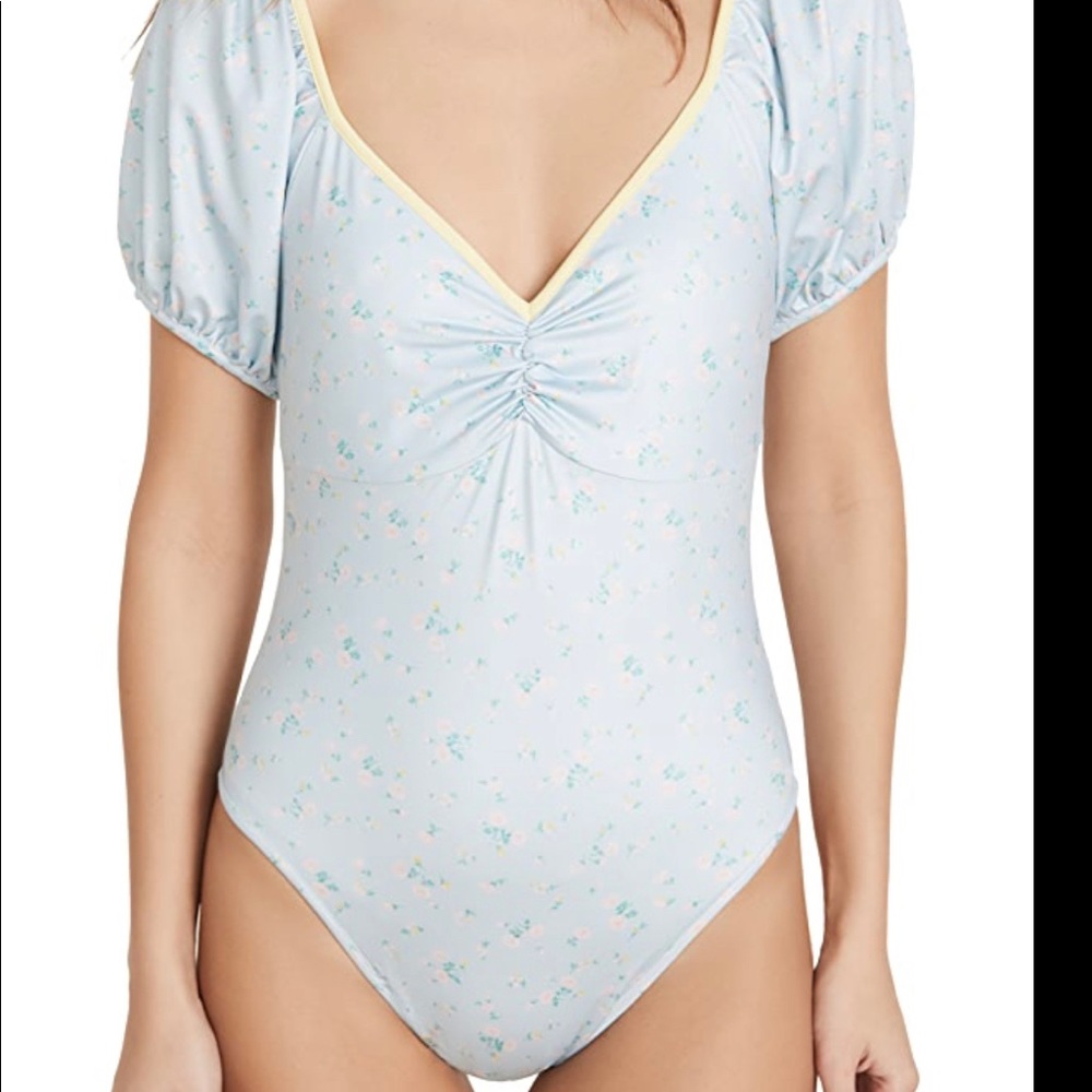 LoveShackFancy Robbie Ruffle Sleeve One Piece